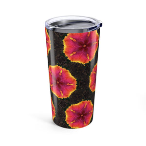 20oz Tropical Glossy Tumbler / Hibiscus Kaleidoscope #1