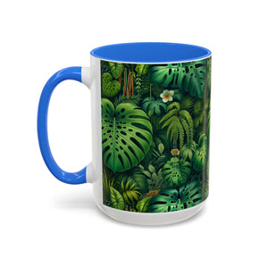 Accent Color Coffee Mug, Many Colors - 11oz & 15oz / Rainforest Greenery