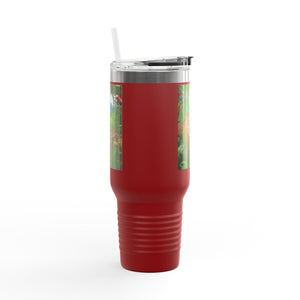 Jaguars and Parrots Insulated Travel Mug - 40oz - Perfect for Outdoor Adventures