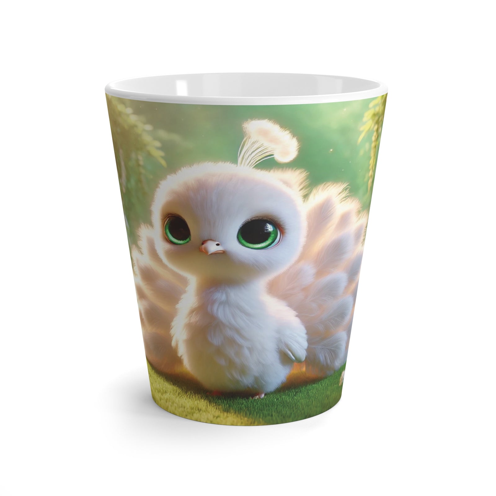 Latte White Mug - Baby White Peacock