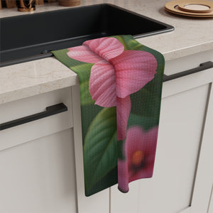 Tropical Coffee Microfiber Tea Towel — Coffee Bean Flower