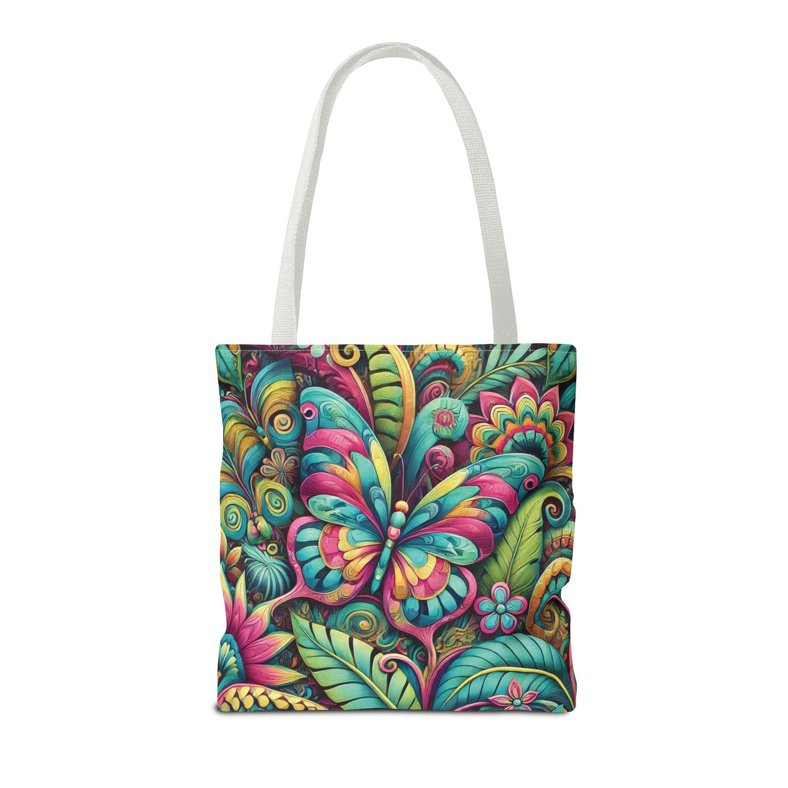 Rainforest Butterfly Pop Tote Bag - 3 Sizes