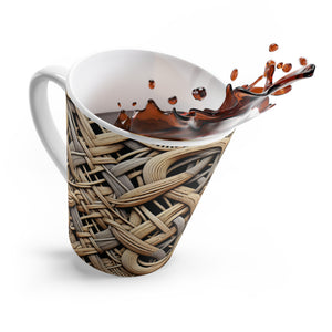 Latte White Mug - Beach Wicker