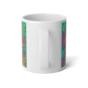 Jumbo Mug, 20oz, Octopus Kraken Joe, Red | Tropical Coffee Cup, Gift for Ocean Lovers