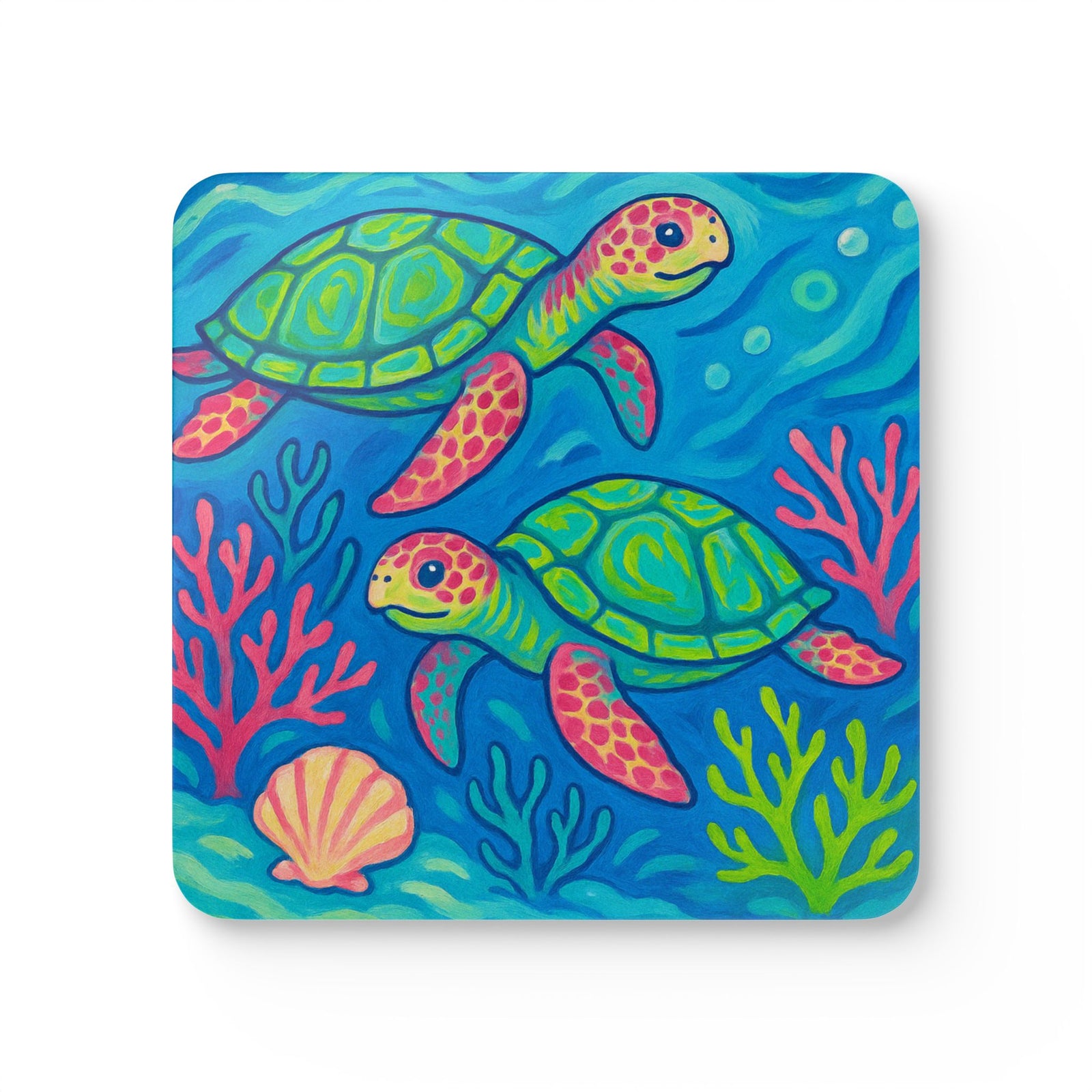 Coaster Set/4-  Turtles & Coral
