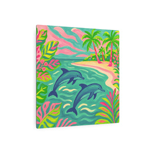Metal Art Sign/Wall Decor — Jumping Dolphins