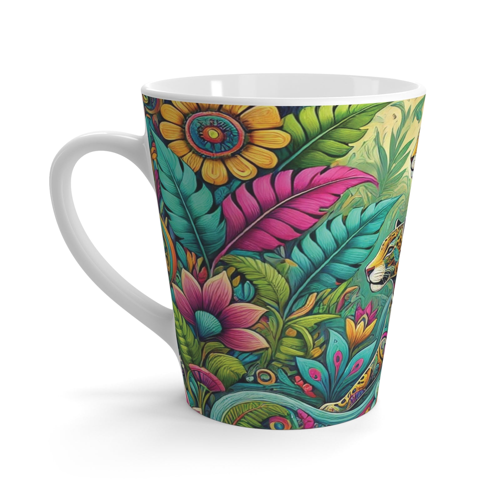 Latte White Mug - Jaguars Pop