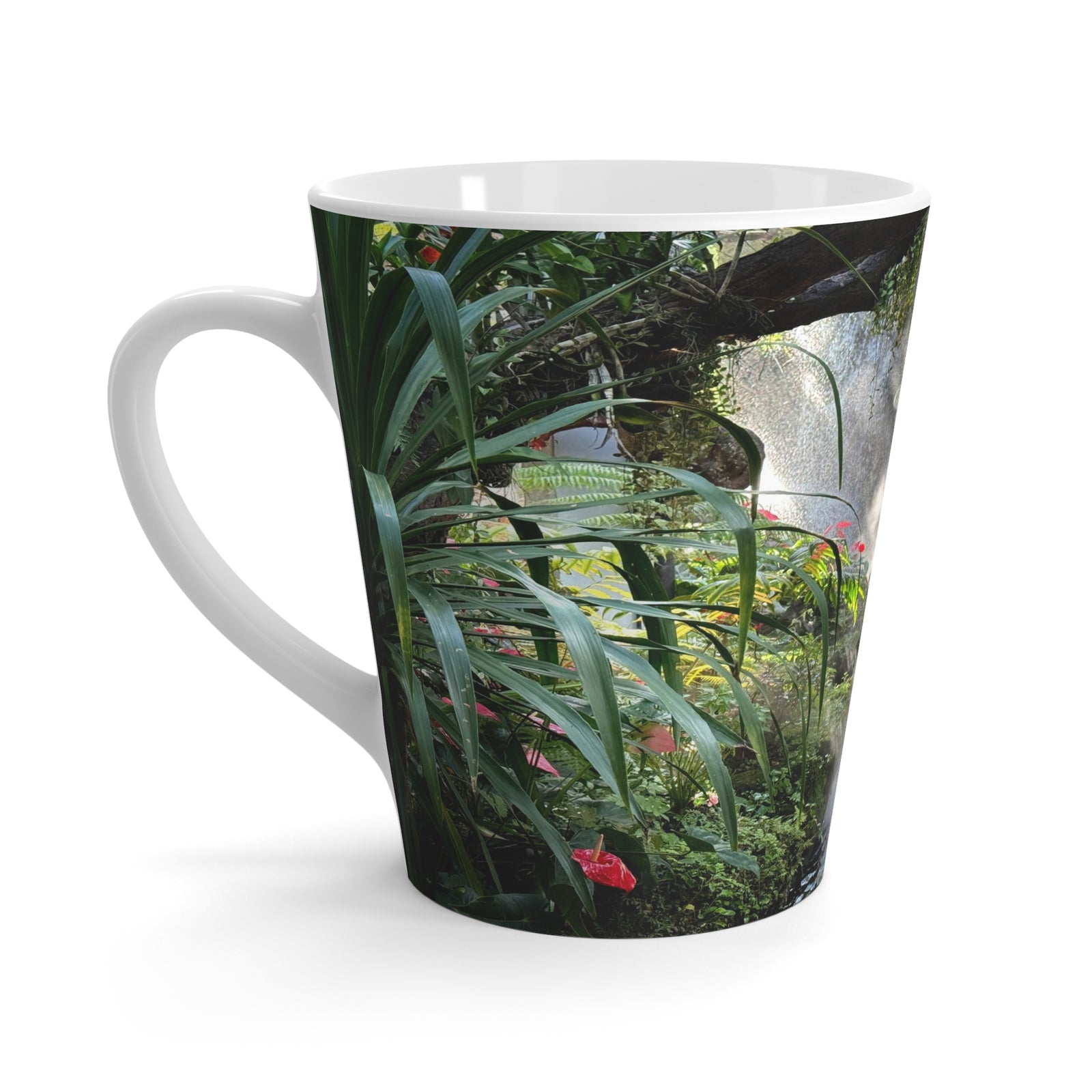 Misty Rainforest River Latte Mug - Perfect for Plant Lovers & Coffee Enthusiasts