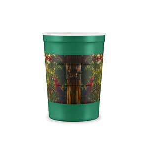 Tropical Rainforest Parrot Steel Cup, 16 oz. — Recyclable Insulated Tumbler
