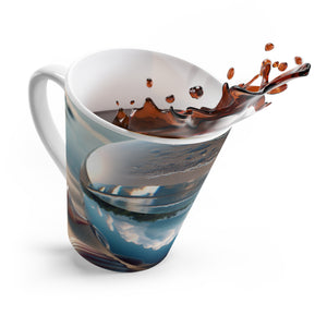 Latte White Mug - Beach Illusion Ball