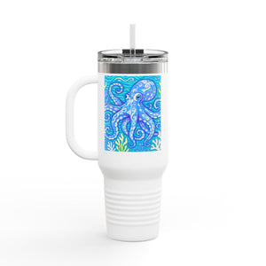 Kraken Joe/Blue Insulated Travel Mug - 40oz - Perfect for Outdoor Adventures