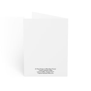 Tropics Lifestyle Coffee Greeting Card — Coffee Bean Flower (Blank Inside)