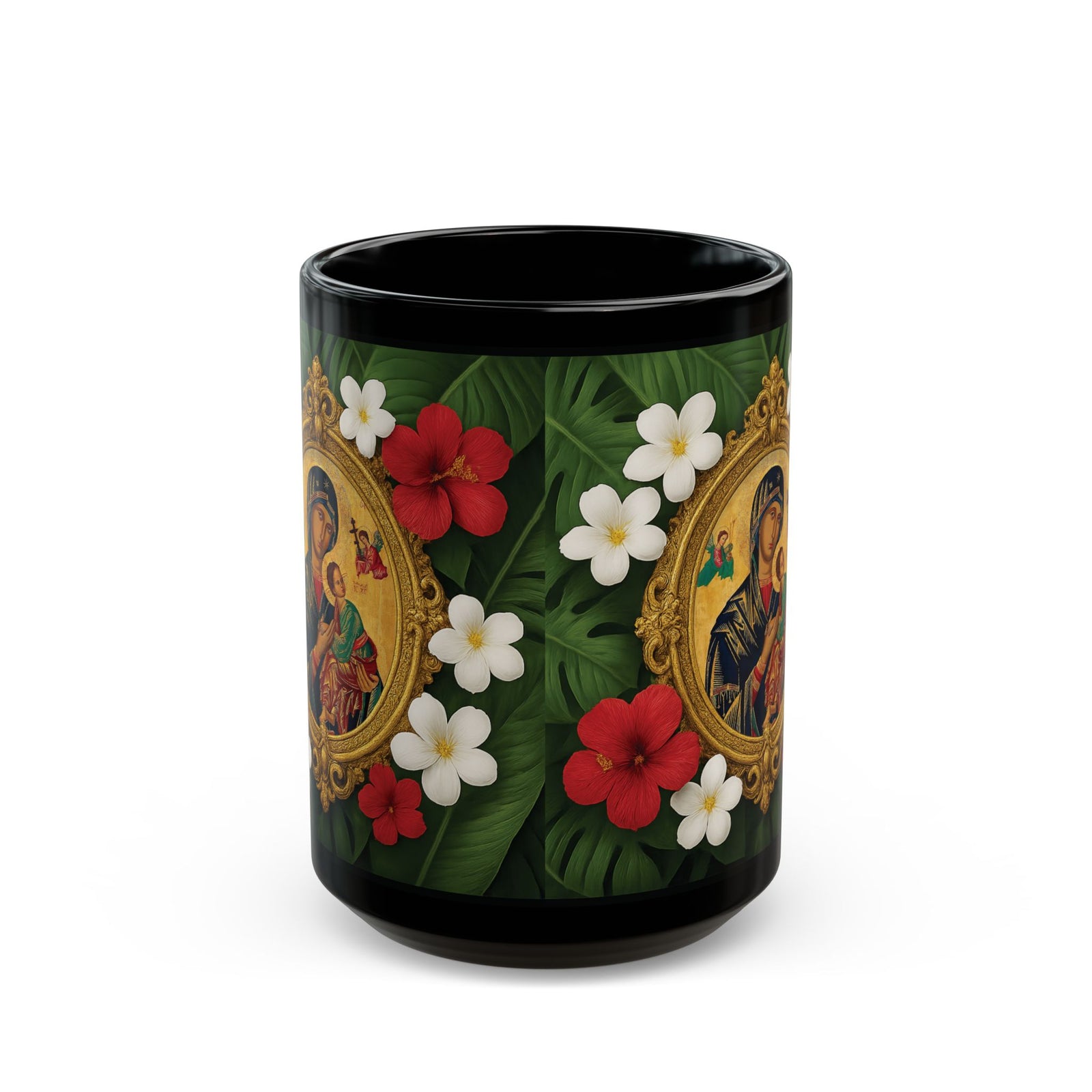 Religious Black Coffee Mug - Our Lady of Perpetual Help