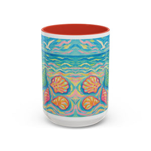 Copy of Accent Coffee Mug (11, 15oz), 8 Colors - Glow Seashells