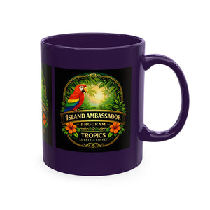 Tropical Parrot Coffee Mug — "Island Ambassador" Ceramic Cup