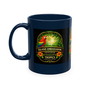 Tropical Parrot Coffee Mug — "Island Ambassador" Ceramic Cup