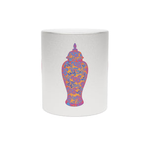 Colorful Tropical Design Metallic Mug, Gold or Silver - Heatwave Ginger Jar