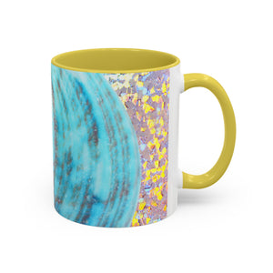 Colorful Mugs (11oz, 15oz), Disco Jade Turbo Shell Macro