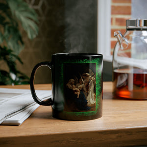Black Coffee Mug, Religious - Song of the Angels, Tropical Glow