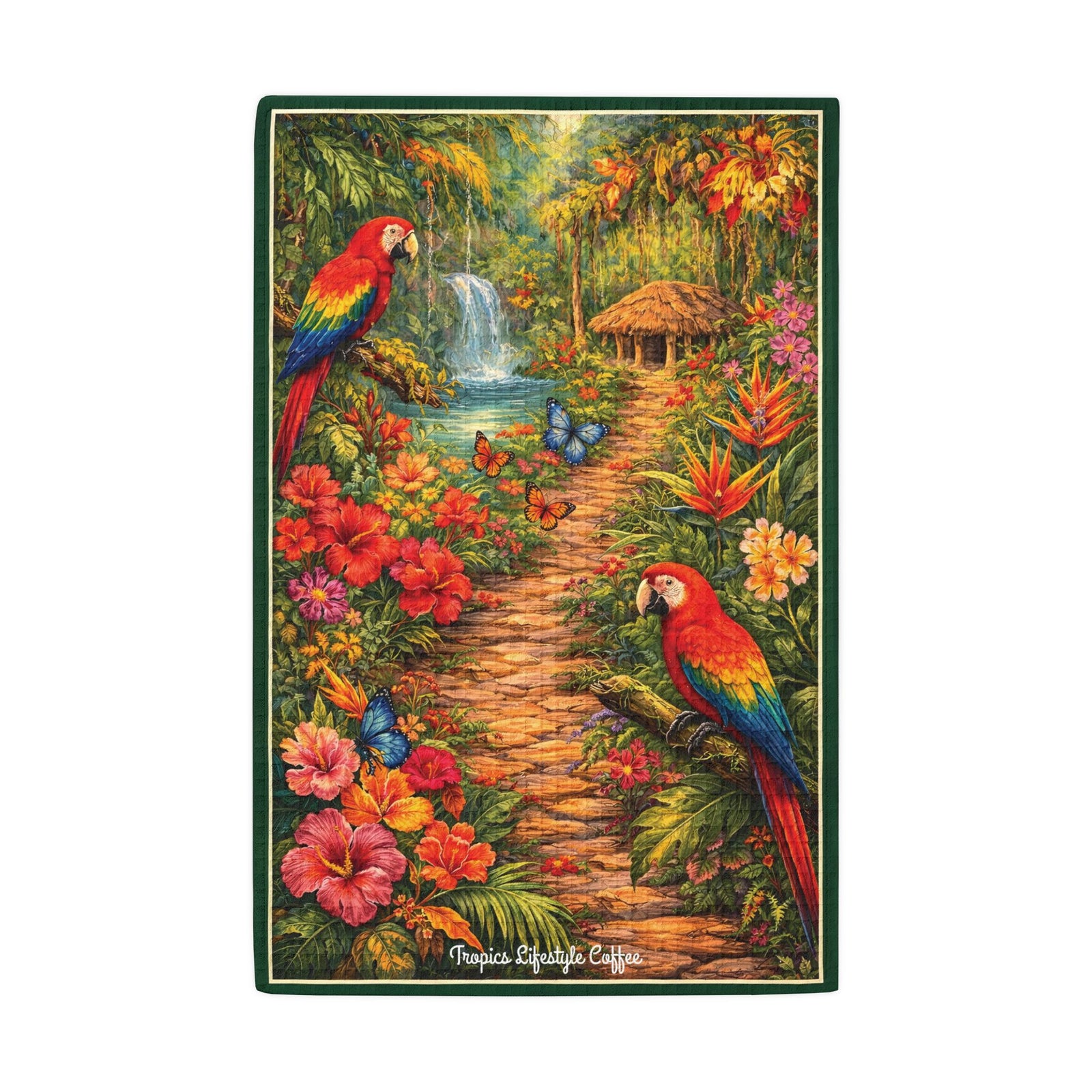 Coffee & Tea Kitchen Towel — Rainforest Garden Path