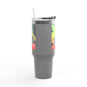 Insulated Travel Mug, 40oz / Palm Glow Sangria - Perfect for Outdoor Adventures
