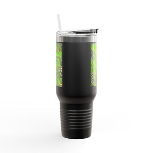 Insulated Travel Mug, 40oz / Tropical Fruit, Green - Perfect for Outdoor Adventures