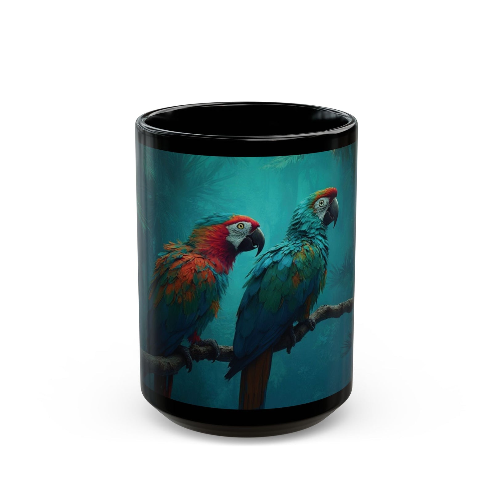 Black Coffee Mug - Parrot Friends