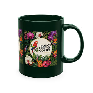 Tropical Coffee Mug, 11 oz — Ceramic Tropics Lifestyle Coffee Colorful Logo