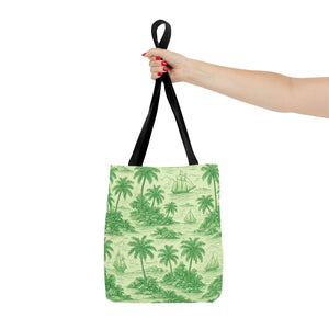 Faraway Toile/Green Tote Bag - 3 Sizes