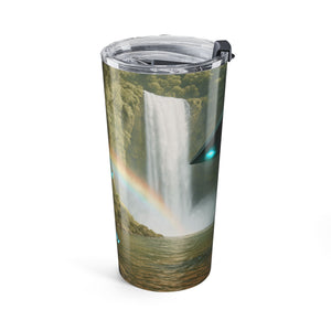 20oz Tumbler — UFO, Blue Butterflies & Rainbow Travel Cup