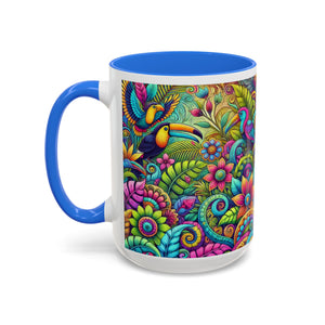 Accent Color Coffee Mug, Many Colors - 11oz & 15oz / Rainforest Music