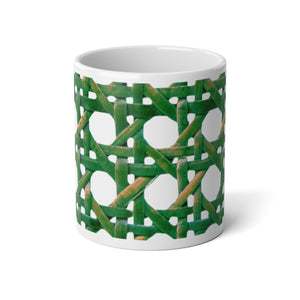Jumbo Mug, 20oz, Chair Wicker Green | Tropical Coffee Cup