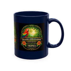 Tropical Parrot Coffee Mug — "Island Ambassador" Ceramic Cup