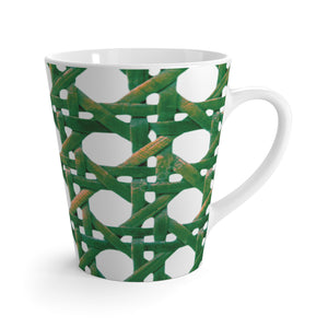 Latte White Mug - Green Beach Chair Wicker