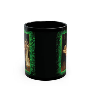 Black Coffee Mug, Religious - Song of the Angels, Tropical Glow
