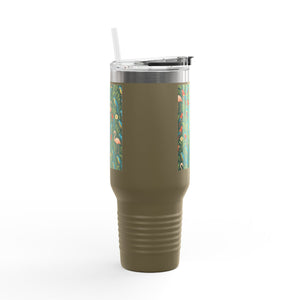 Flamingos and Parrots Insulated Travel Mug - 40oz - Perfect for Outdoor Adventures
