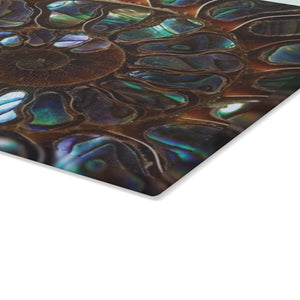 Glass Coffee Station Tray, 2 Sizes – Ammonite & Abalone