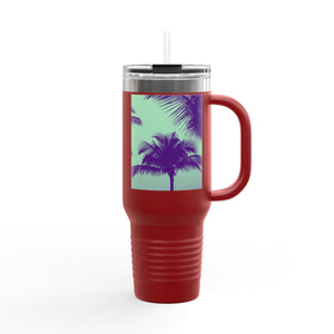 Insulated Travel Mug, 40oz / Palm Glow Minty - Perfect for Outdoor Adventures
