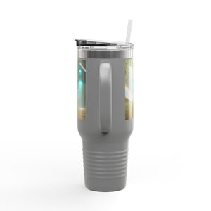 Insulated Travel Mug, 40oz / UFO & Waterfall