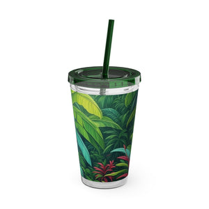 Tropical Tumbler with Straw | 16 oz:  Sleeping Spot