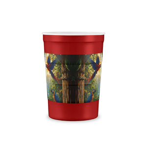 Tropical Rainforest Parrot Steel Cup, 16 oz. — Recyclable Insulated Tumbler