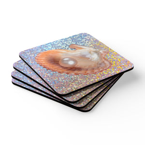 Coaster Set/4 - Disco Peach Pearl Oyster