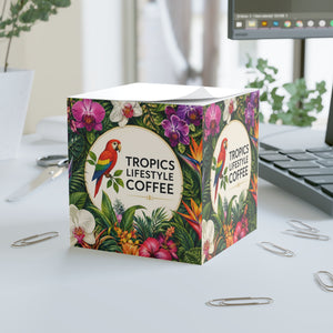 Tropical Note Cube — Tropics Lifestyle Coffee Sticky Notepad