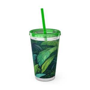 Tropical Tumbler with Straw | 16 oz:  Sleeping Spot