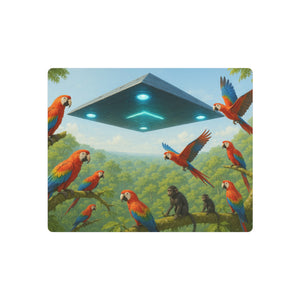 Metal Art Sign/Wall Art — UFO & Parrots