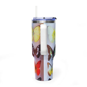 40oz Butterfly Garden Vacuum Thermal Tumbler