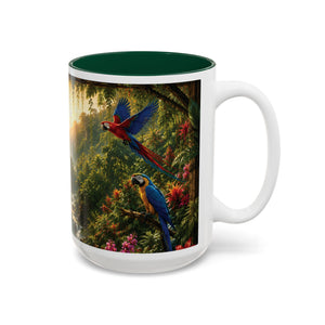 Tropical Waterfall Mug – Lush Jungle Scenic Accent Coffee Cup (11oz/15oz)