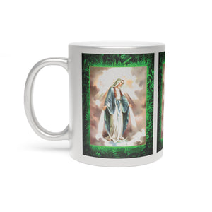 Tropical Metallic Mug, Religious, Silver - Our Lady of Grace