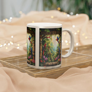 Metallic-Look Mug — Paradise Falls (Silver/Gold)