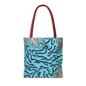 Wild Coral Reef Tote Bag, Turquoise ~ 3 Sizes